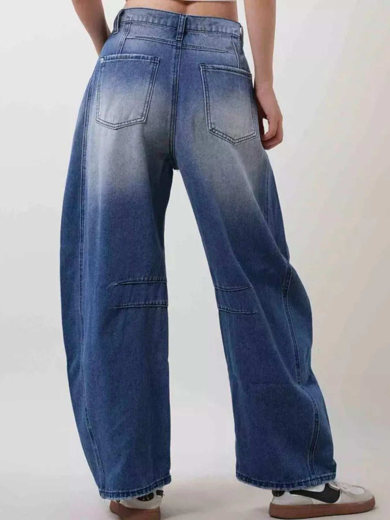 Hazel Blues® | Distressed Wide Leg Jeans