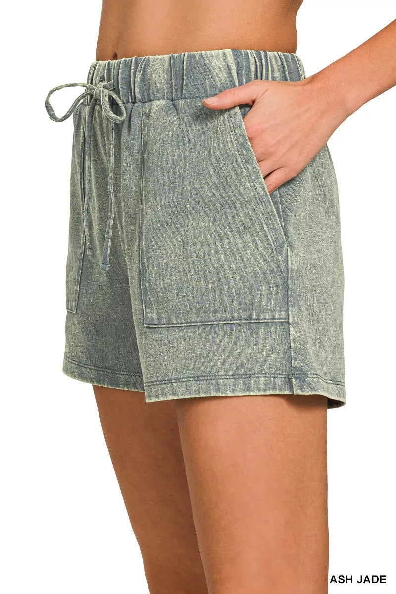 Hazel Blues® | Zenana Premium Cotton Washed Sleeveless Top & Shorts Set