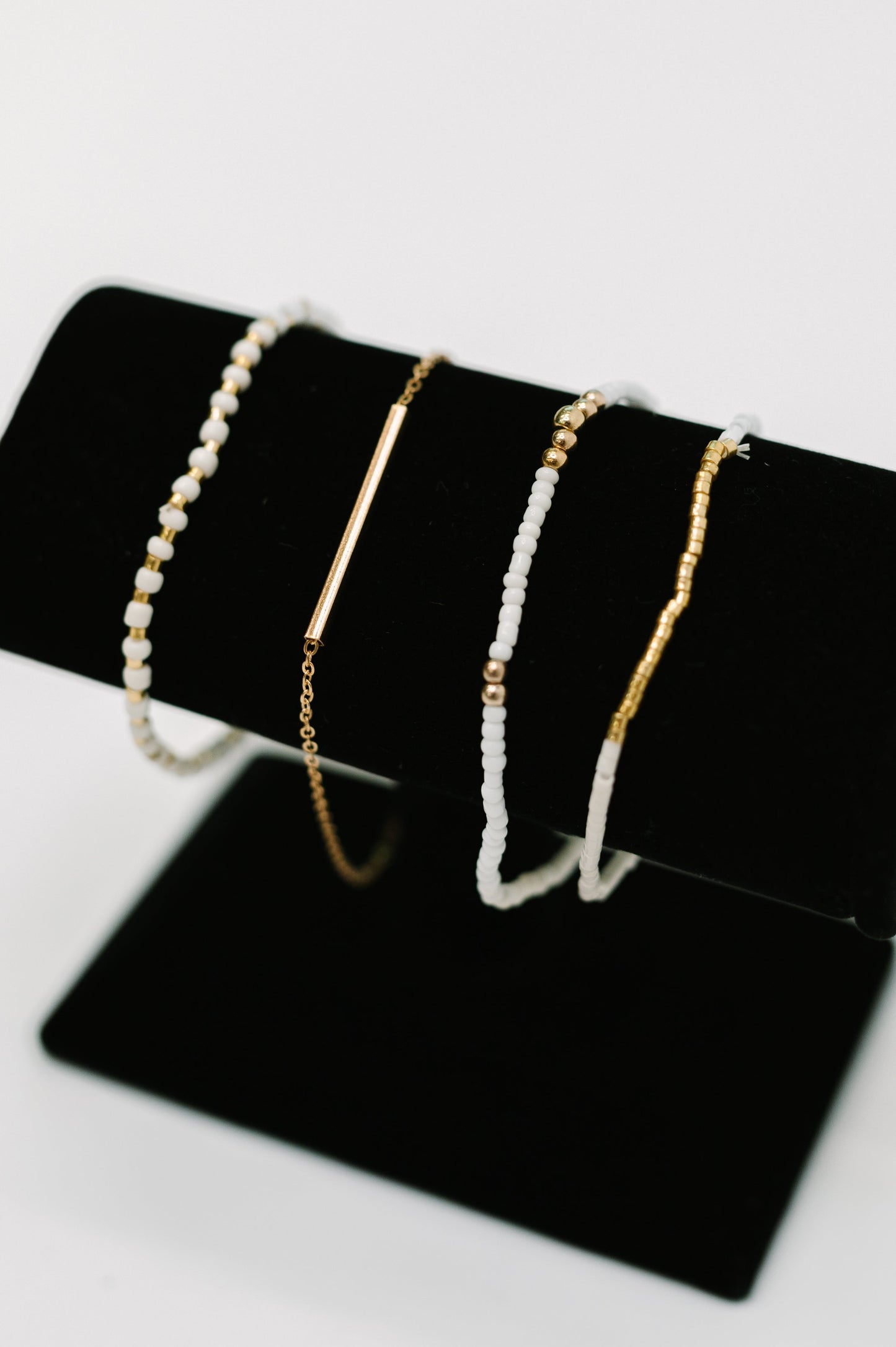 Hazel Blues® | Poised & Polished Bracelet Set in White and Gold