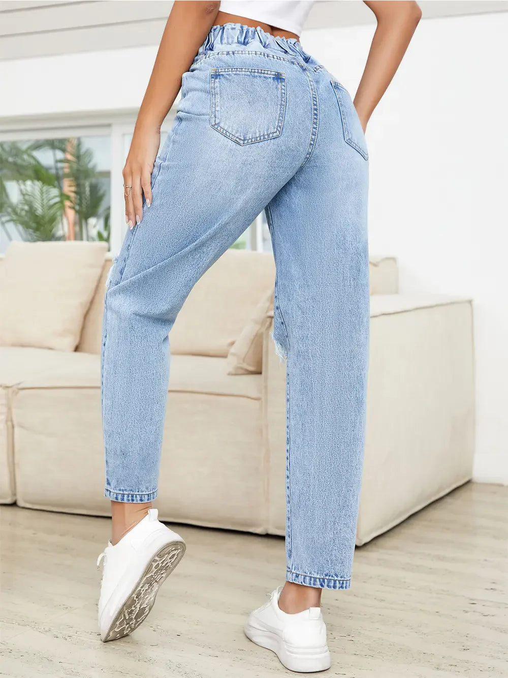 Hazel Blues® | Distressed High Waist Jeans