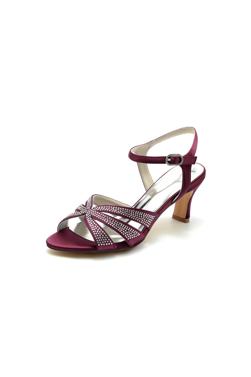 Glitter Crystal Wedding Sandals with Beaded
