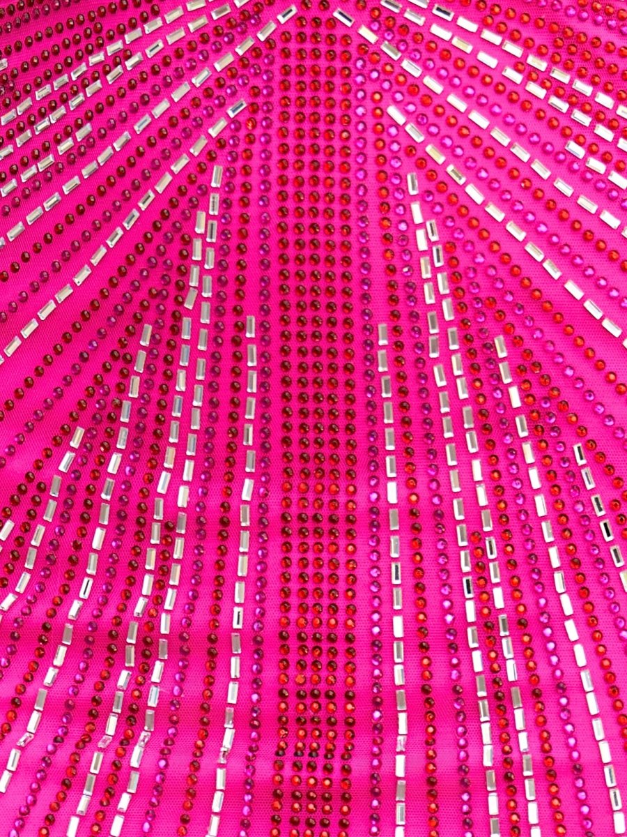 Fuchsia - Bodycon Deep V Neck Beaded Homecoming Dresses