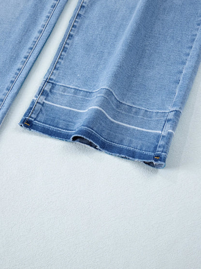 Hazel Blues® |  High Waist Wide Leg Washed Jeans