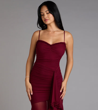 Sherrie Mesh Slit Mermaid Formal Dress
