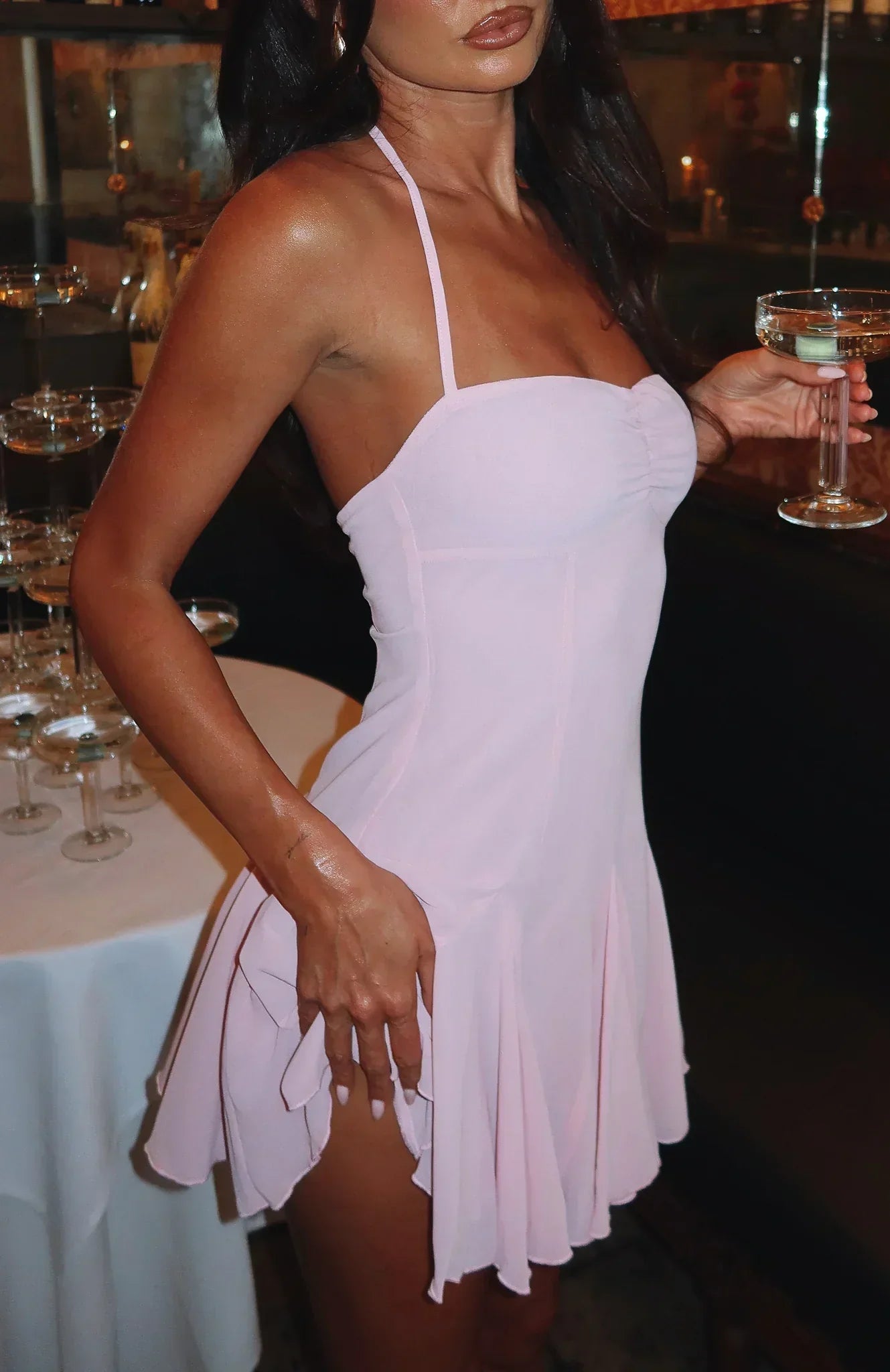Think I'm In Love Mini Dress Pink