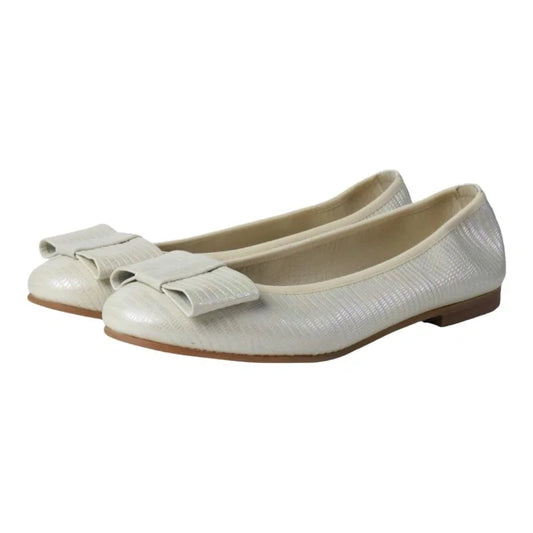 1412 - Beige Soft Leather Flats for Girl/Teen/Women by London Kids
