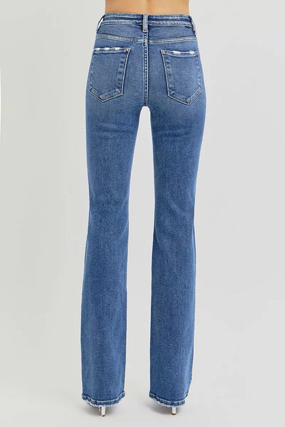 Hazel Blues® | RISEN Tummy Control High Rise Straight Jeans