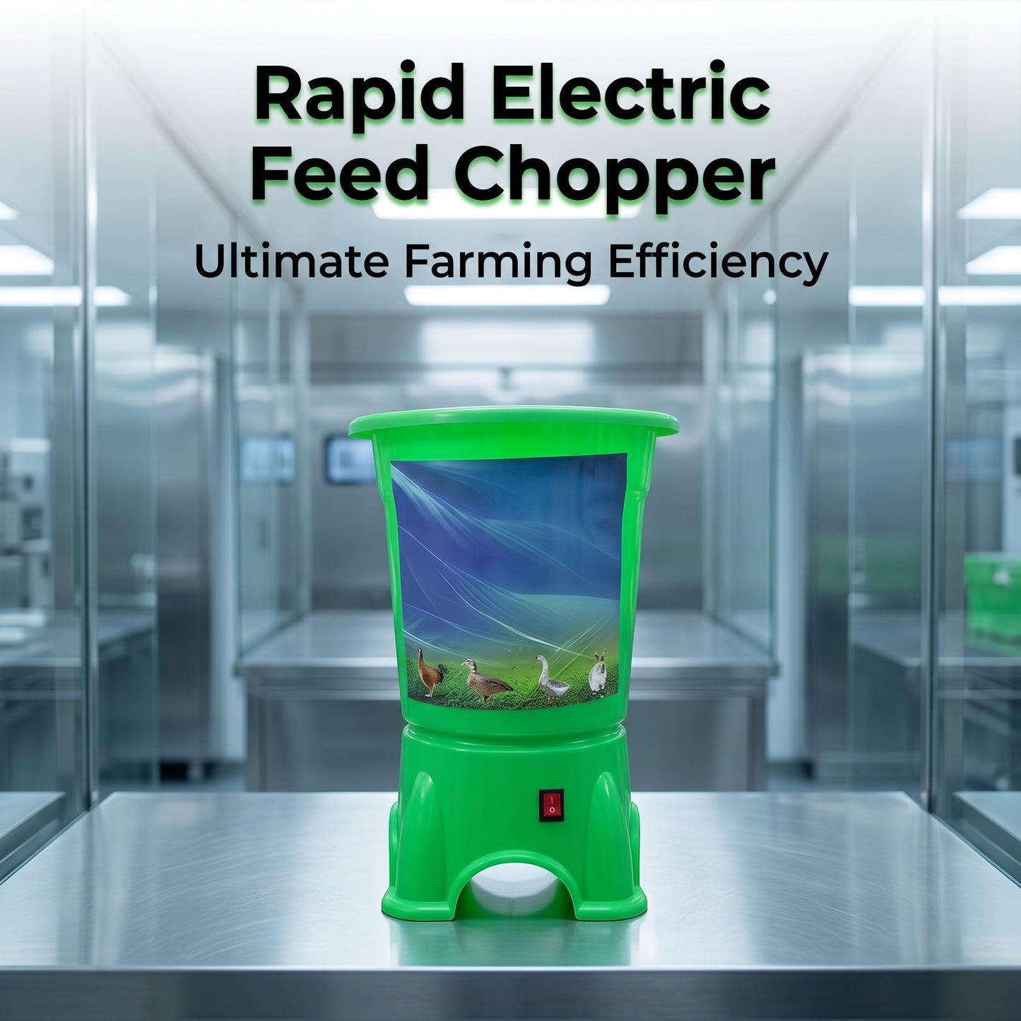 🌿 Electric Poultry Feed Chopper – Fast Vegetable & Green Feed Shredder For Farm Use 🐔