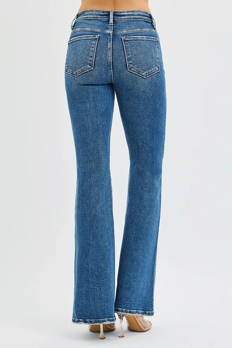 Hazel Blues® | RISEN Tummy Control High Rise Flare Jeans