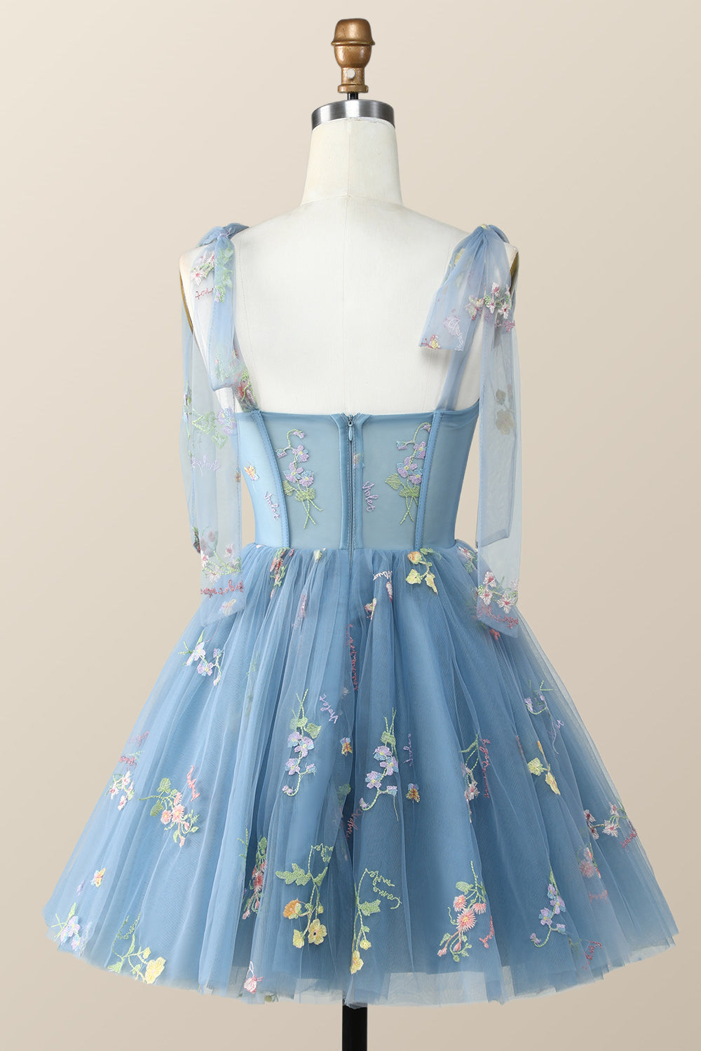 Lavender Floral Corset A-line Princess Dress