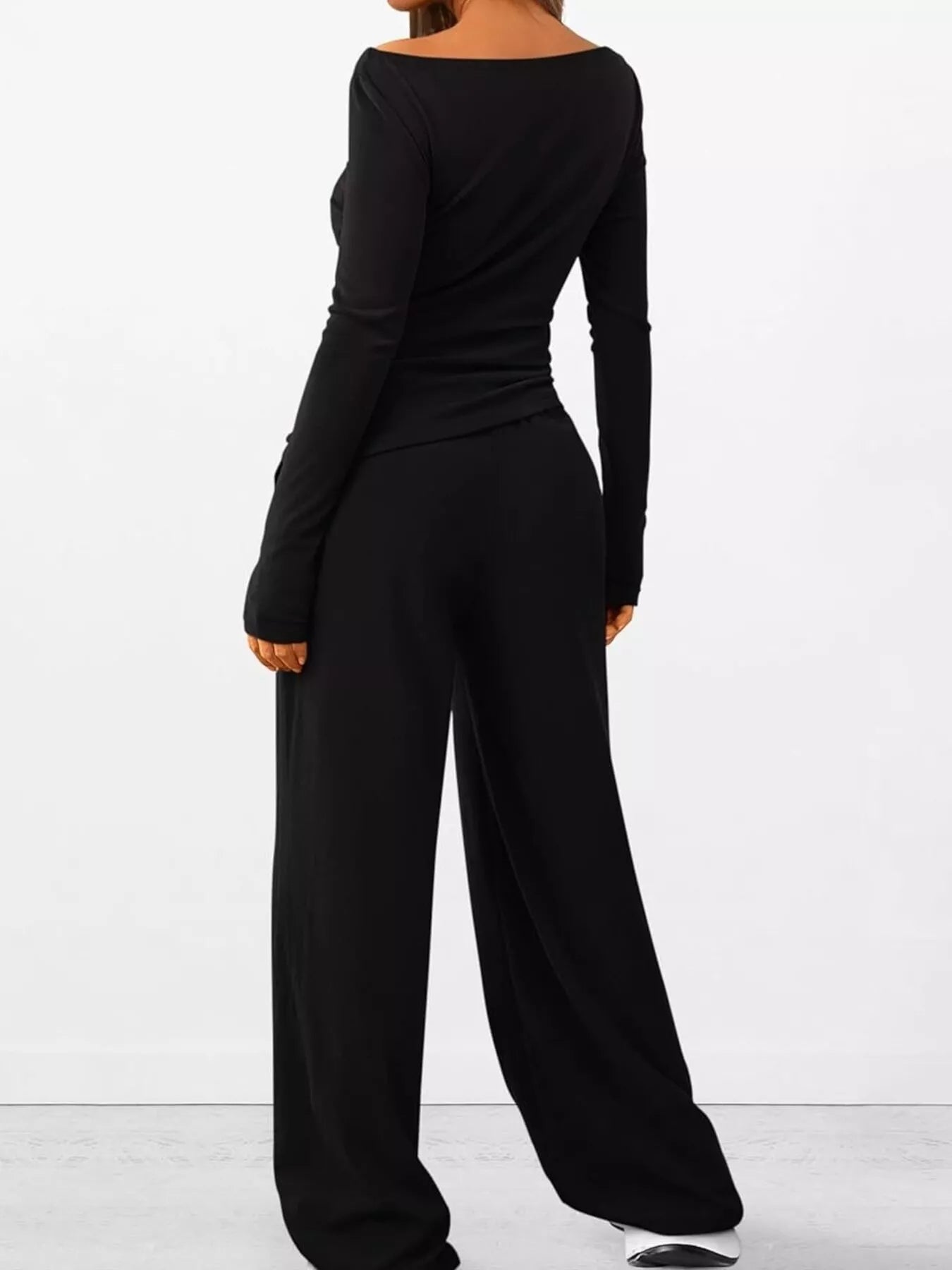 Hazel Blues® |  Long Sleeve Top and Wide Leg Pants Set