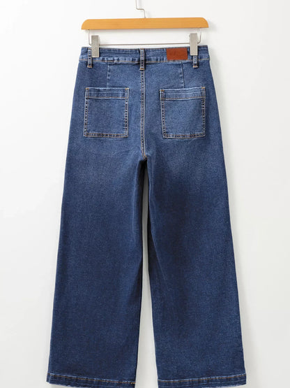 Hazel Blues® |  Patch Pocket Shift Jeans