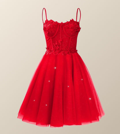 Lavender Corset A-line Short Homecoming Dress