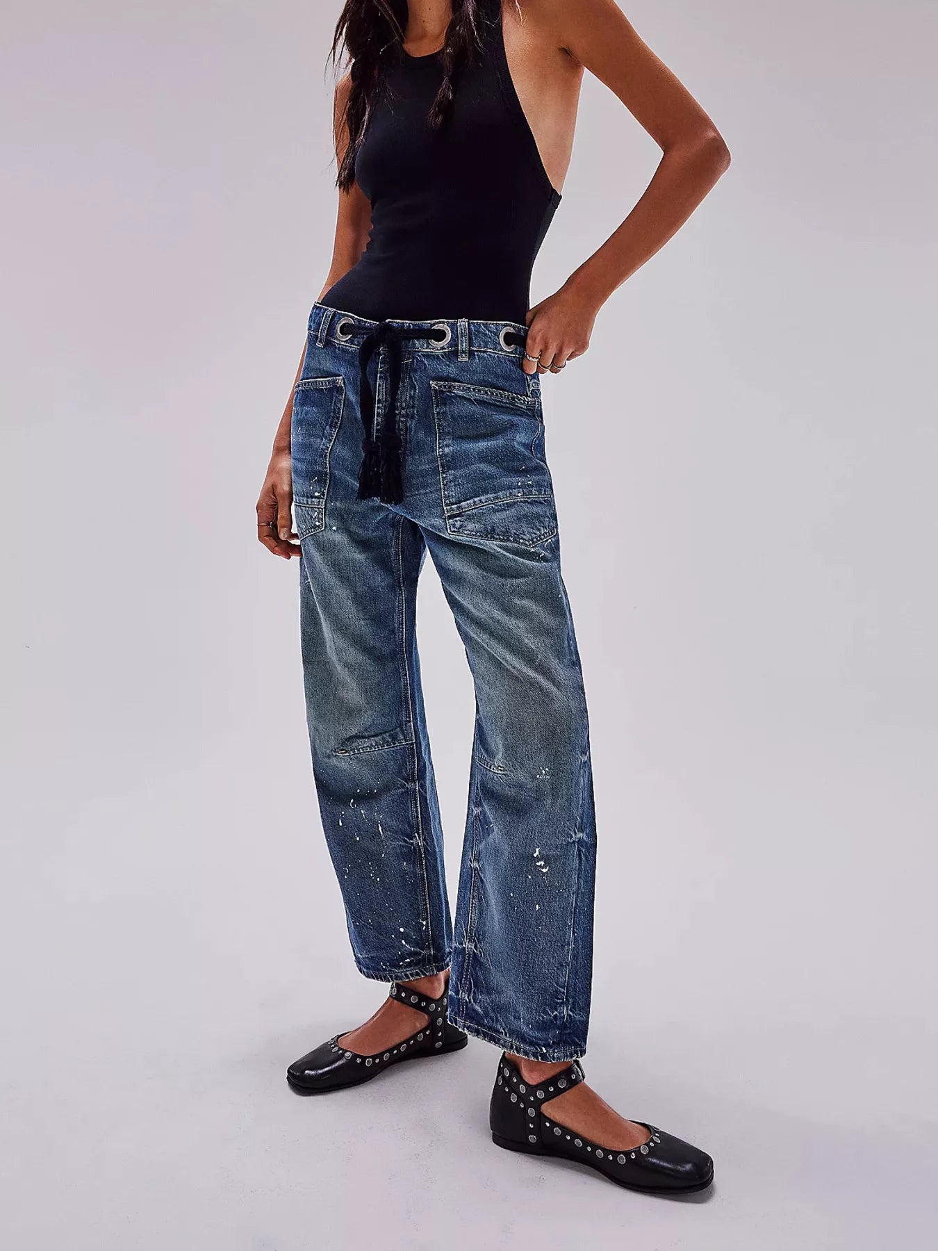 Hazel Blues® |  Washed Wide Leg Jeans