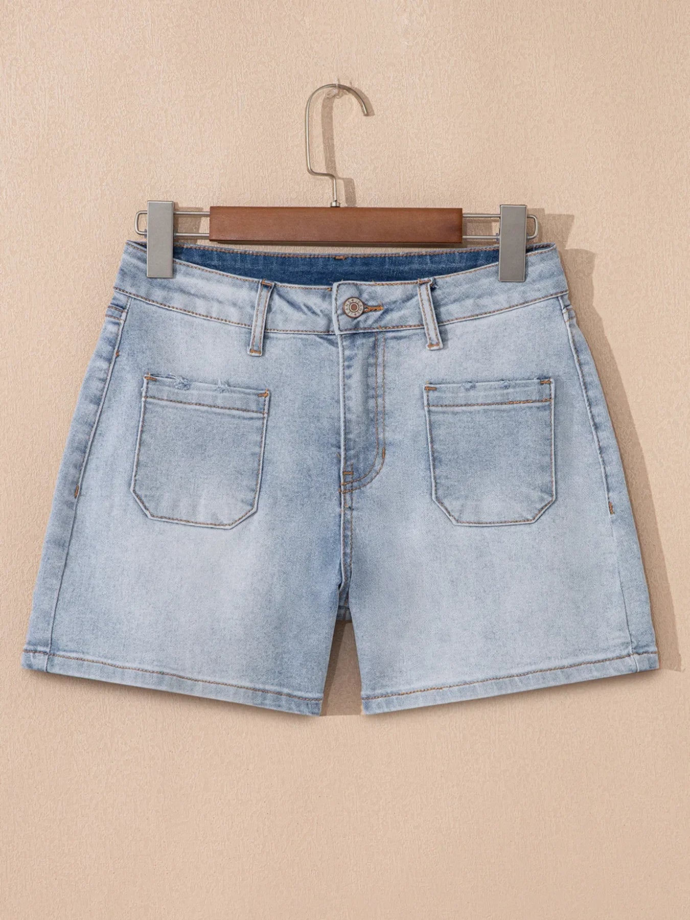 Hazel Blues® |  Wash High Rise Denim Shorts