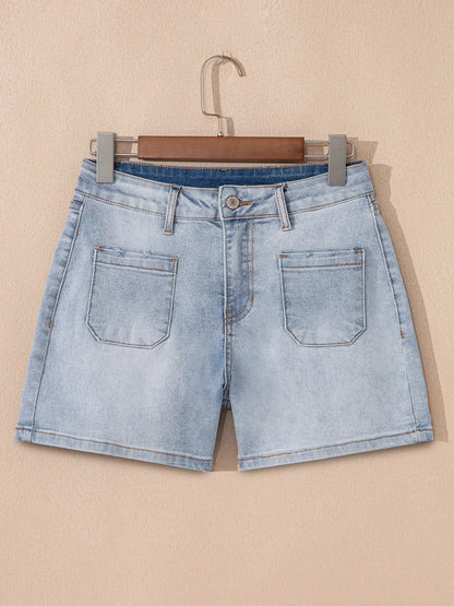 Hazel Blues® |  Wash High Rise Denim Shorts