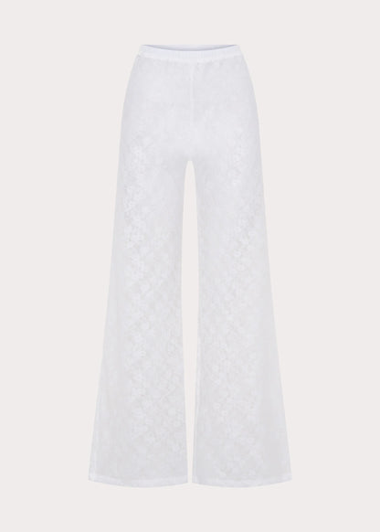 Matcha Lace Pants - White