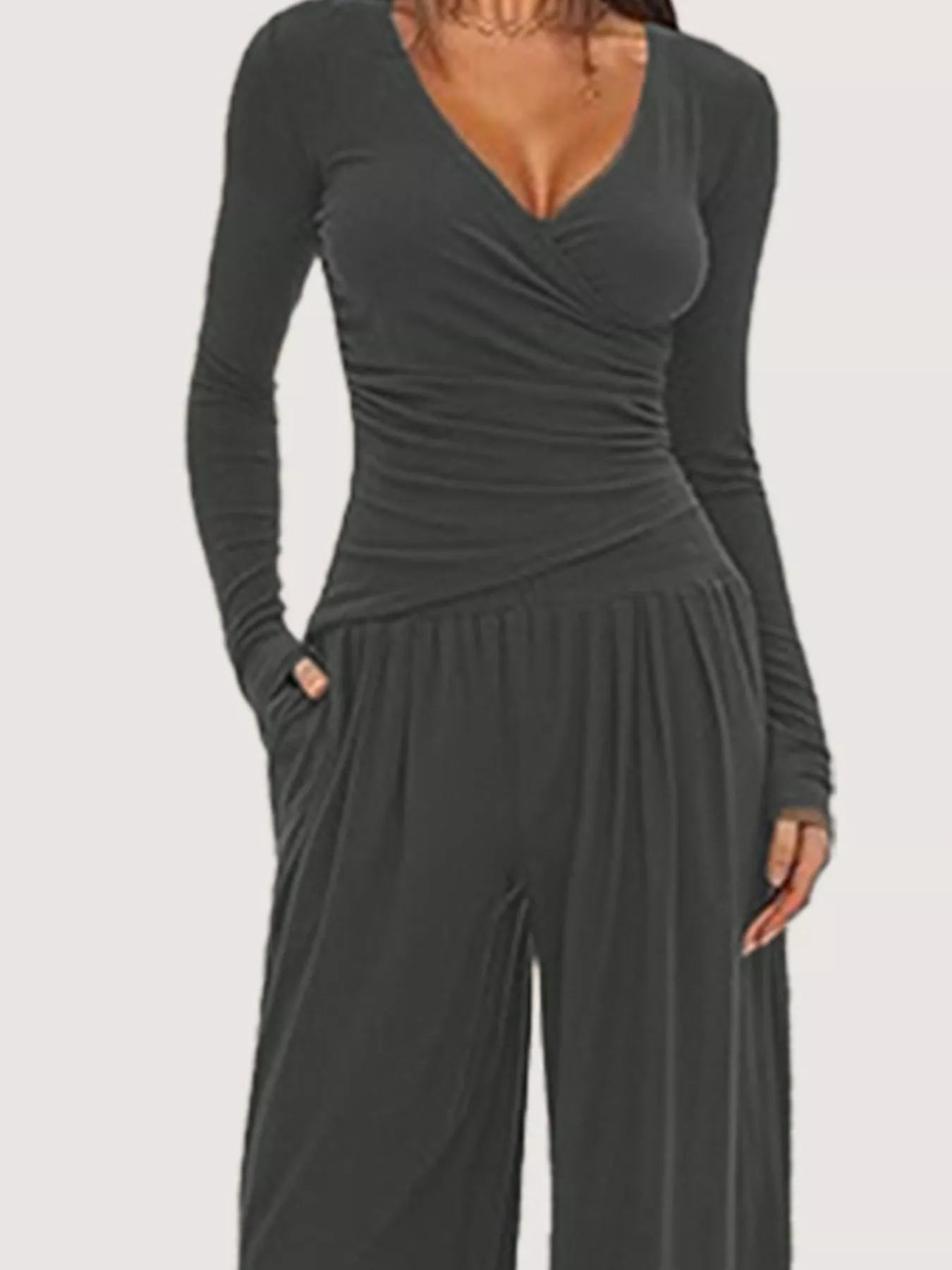 Hazel Blues® |  Casual Long Sleeve Top and Wide Leg Pants Set
