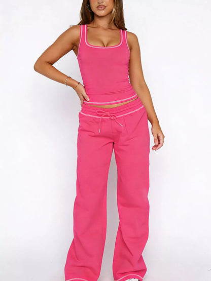 Hazel Blues® |  Scoop Neck Tank Top and Drawstring Pants Set