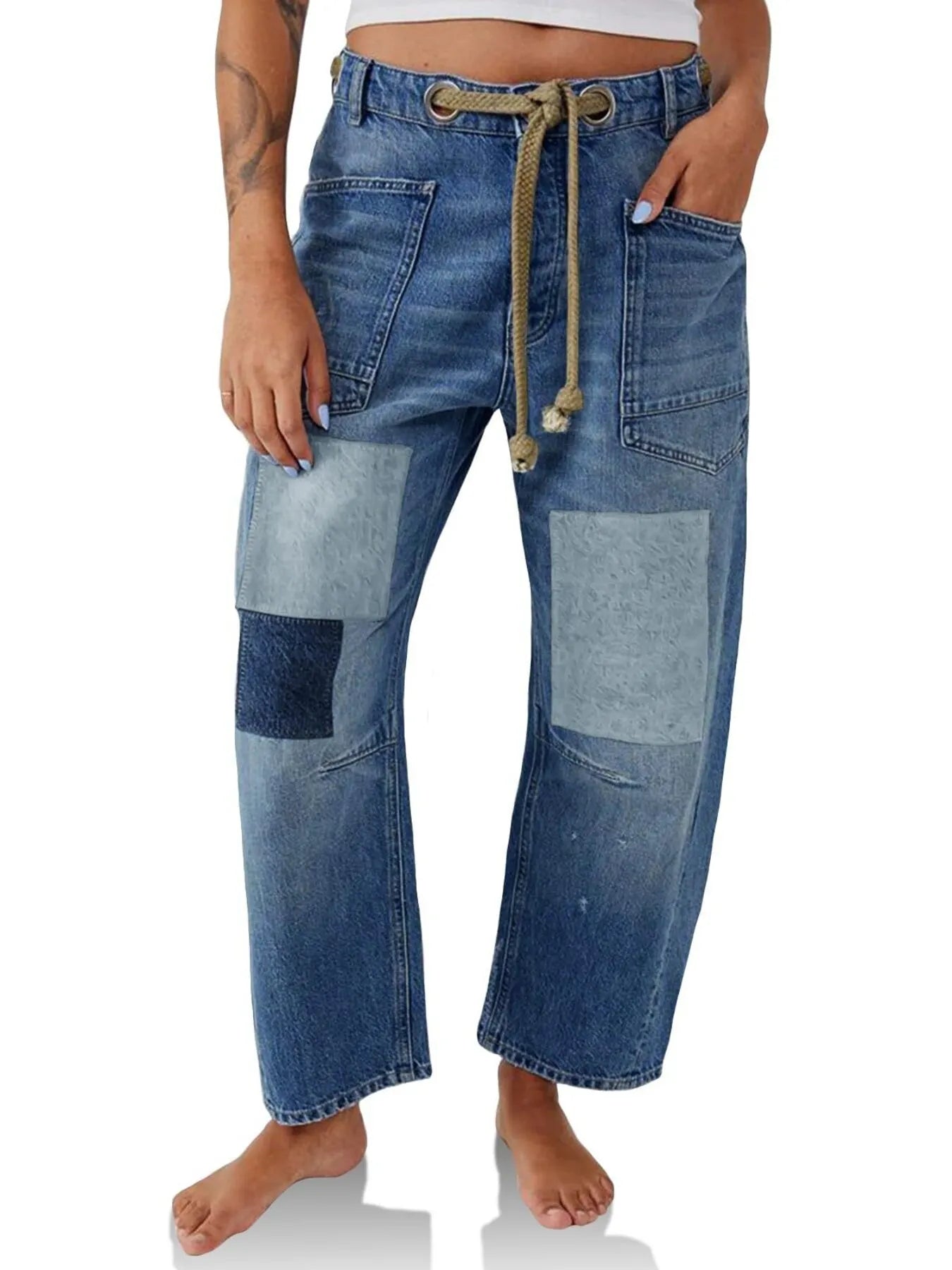 Hazel Blues® |  Washed Wide Leg Jeans