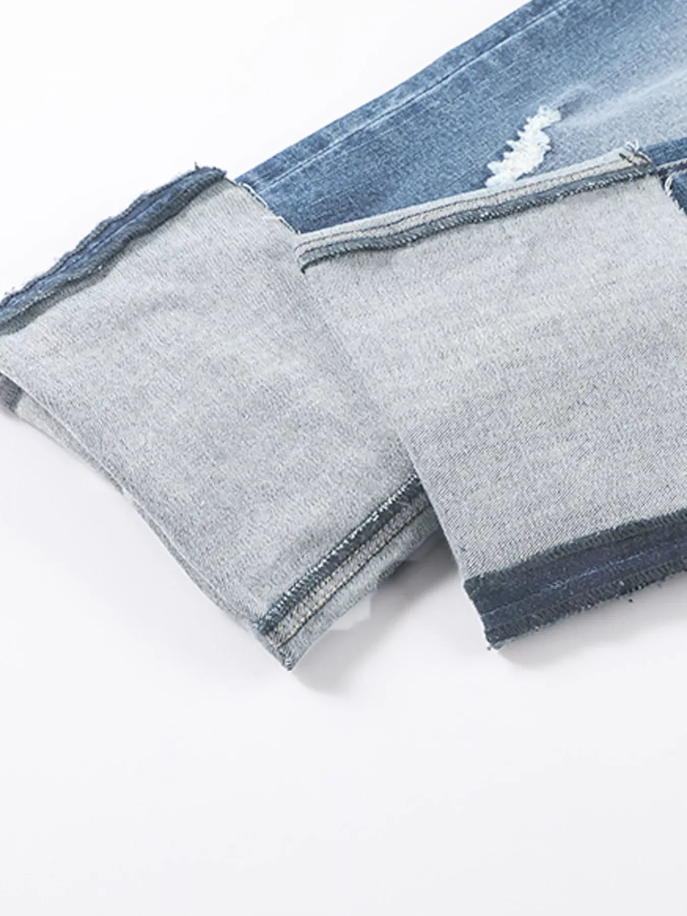 Hazel Blues® |  High Waist Distressed Straight Leg Jeans