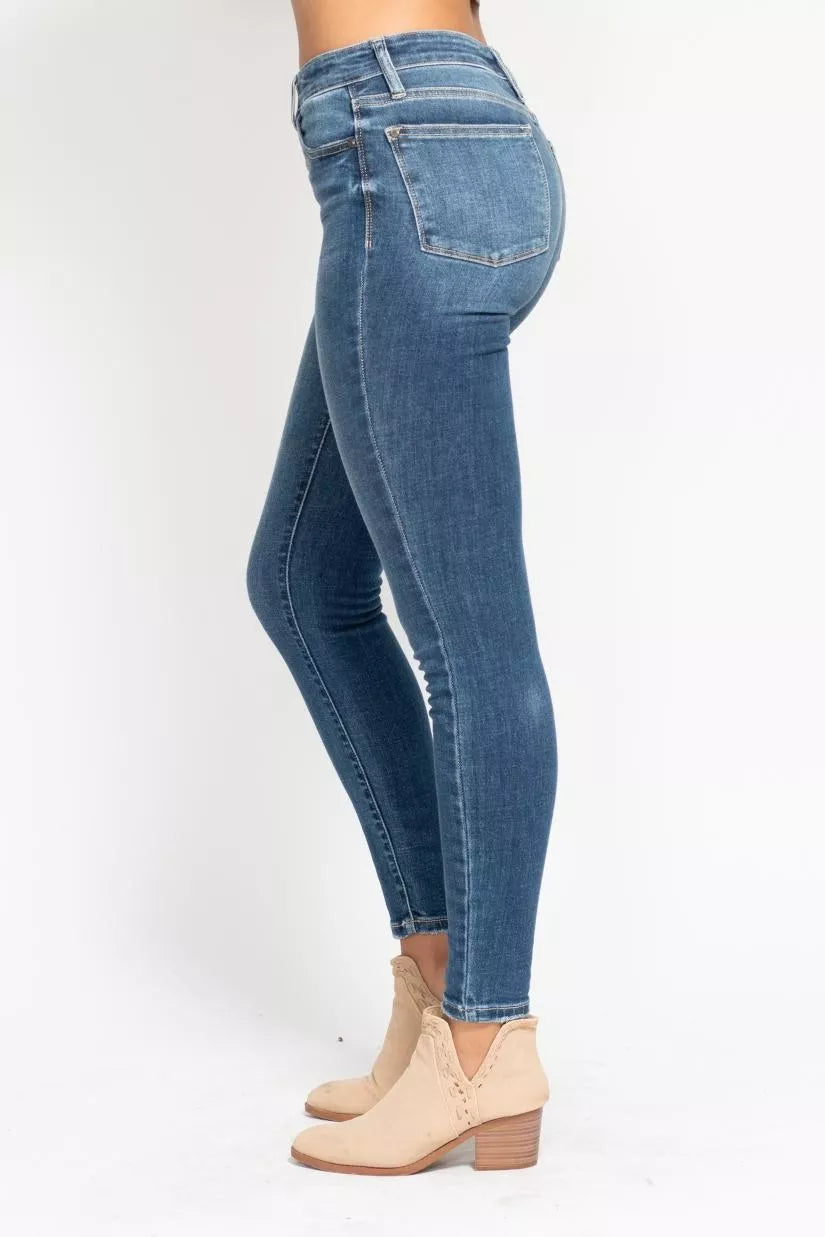 Hazel Blues® | Judy Blue High Rise Button Fly Skinny Jeans