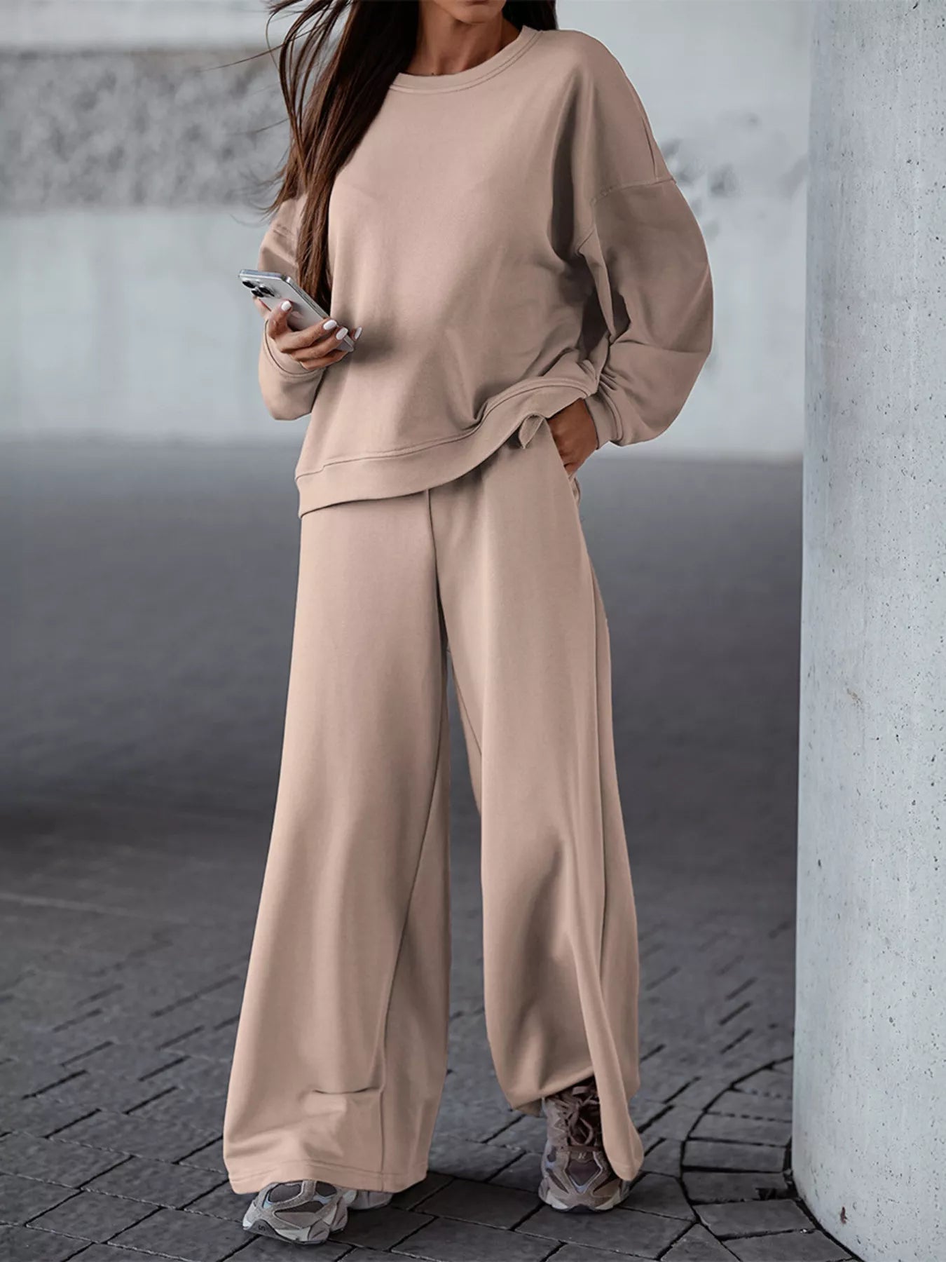 Hazel Blues® |  Casual Loose Fit Top and Pants Two-Piece Set