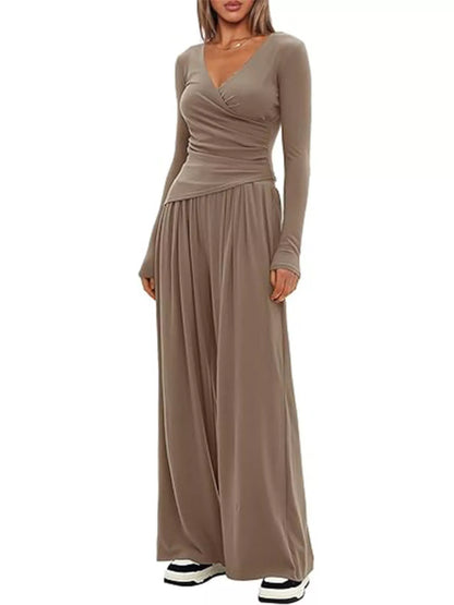 Hazel Blues® |  Casual Long Sleeve Top and Pants Two-Piece Set