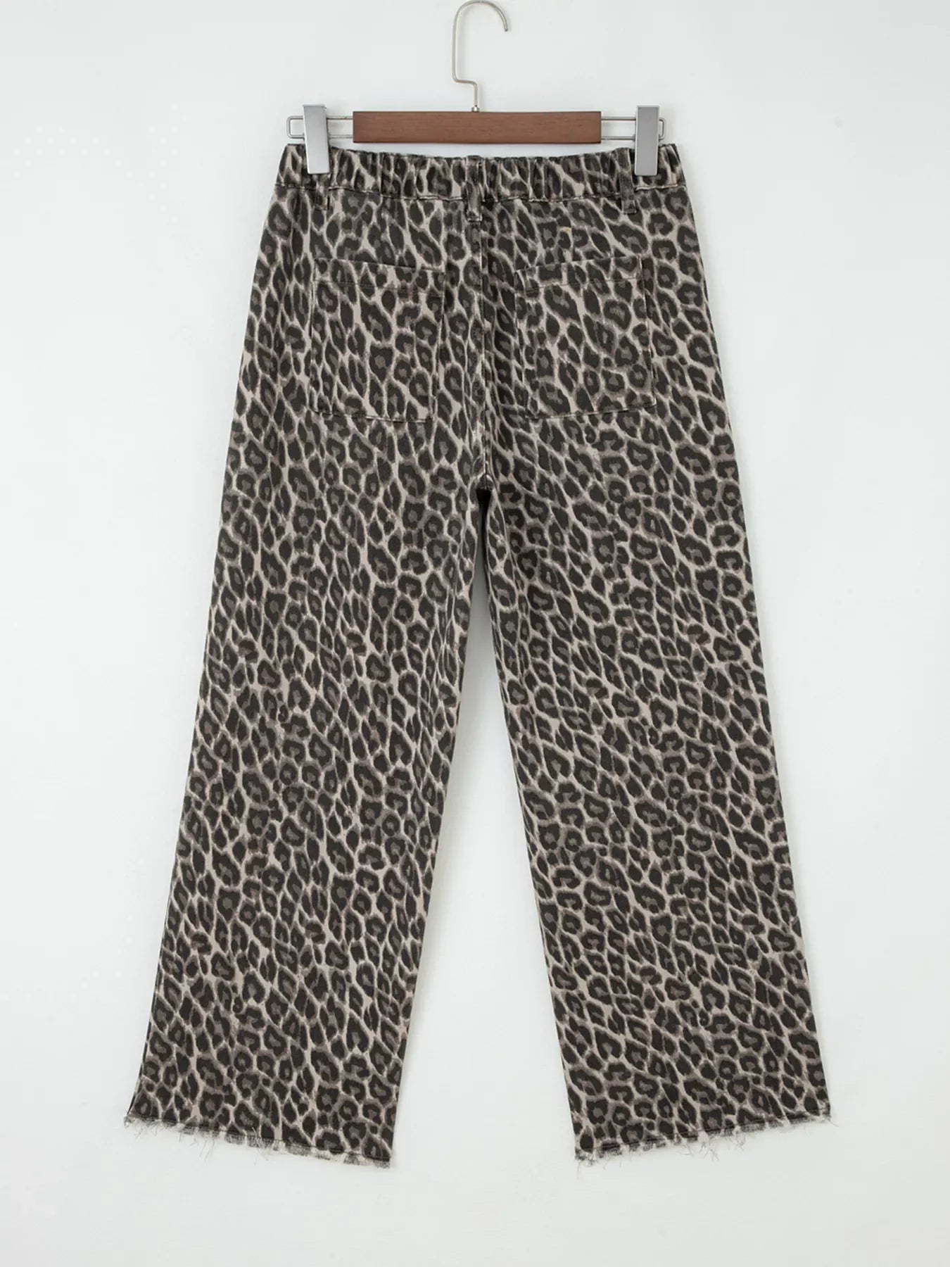 Hazel Blues® |  Leopard Straight Loose Leg Jeans