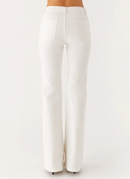 Aldo Bootleg Jeans - White