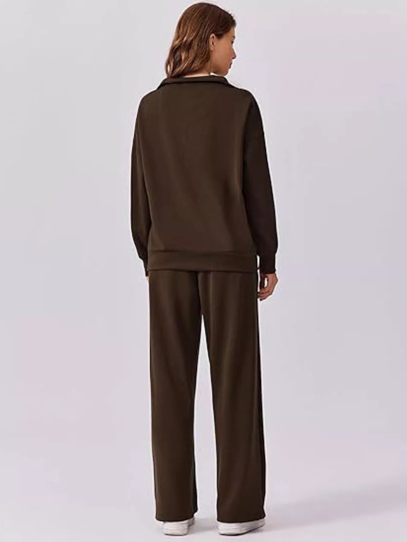 Hazel Blues® |  Relaxed Fit Quarter-Zip Top and Pants Set