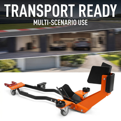 🔧 Heavy-Duty Motorcycle Wheel Chock Stand – 360° Movable Parking & Storage Rack for Secure Bike Handling