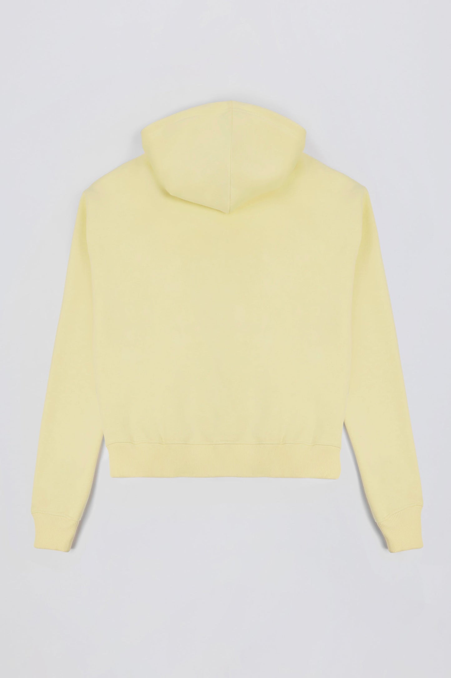 Embroidered Oversized Hoodie in Soft Yellow