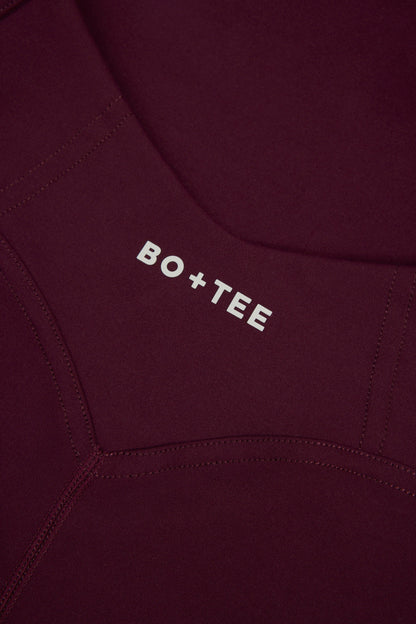 Soft Active Open-Back Unitard in Burgundy