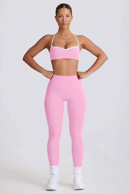 Soft Active Mid-Rise Leggings in Baby Pink