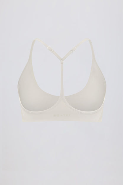 Soft Active Racerback Sports Bra in Cream