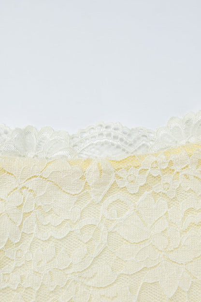 Long Sleeves Yellow Lace Tight Dress