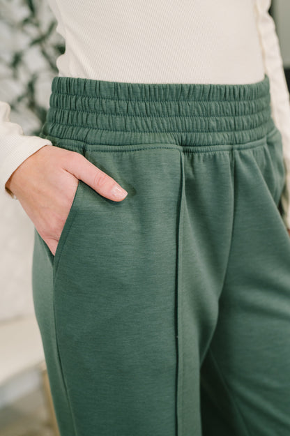 Hazel Blues® |  Every Second, Every Hour Jogger Bottoms in Dark Forest