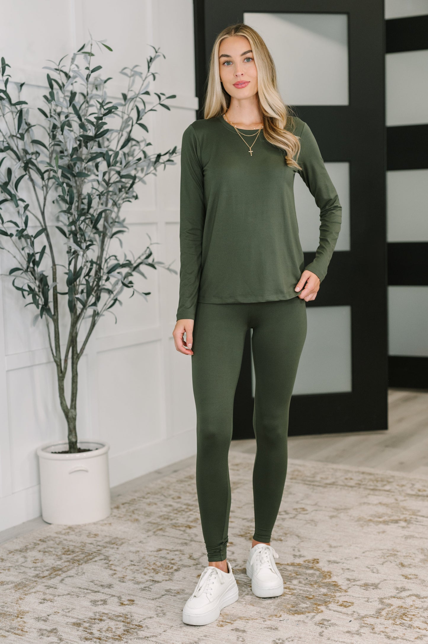 Hazel Blues® |  Get Me Cozy Set in Dark Olive