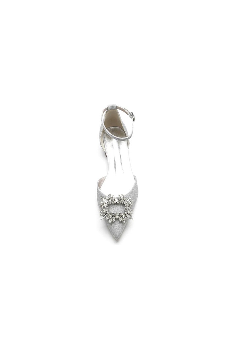Glitter Crystal Low Heels