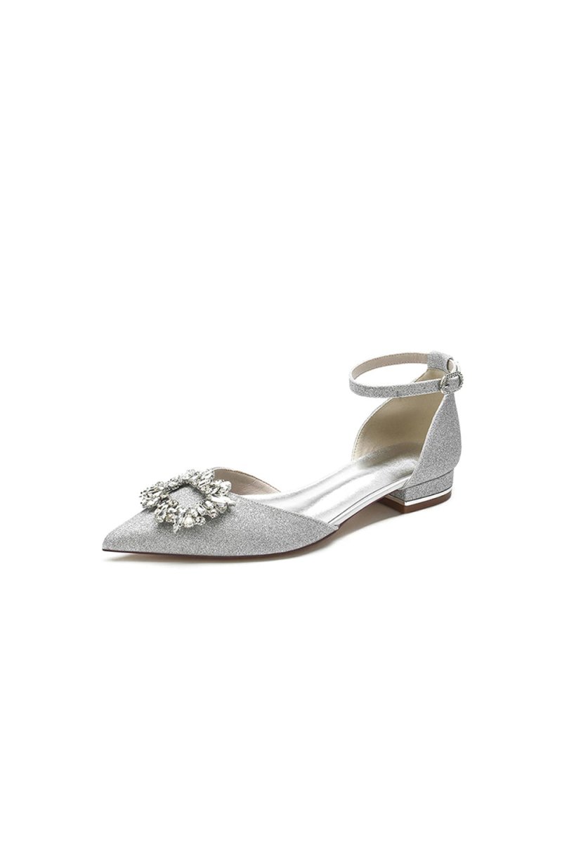 Glitter Crystal Low Heels