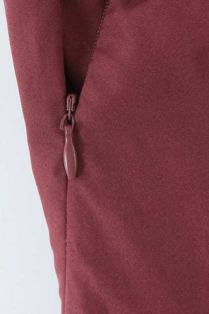 Halter Wine Red Ruffle A-line Short Dress