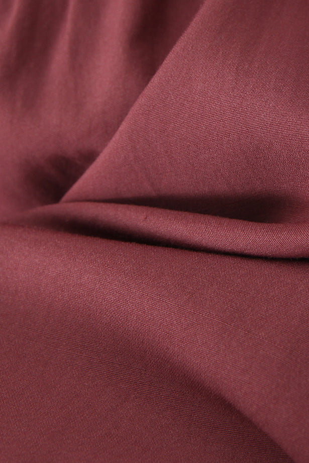 Halter Wine Red Ruffle A-line Short Dress