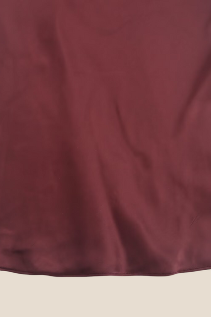 High Neck Burgundy Open Back Long Dress