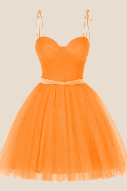 Lavender Sparkle Tulle Short Dress with Belt