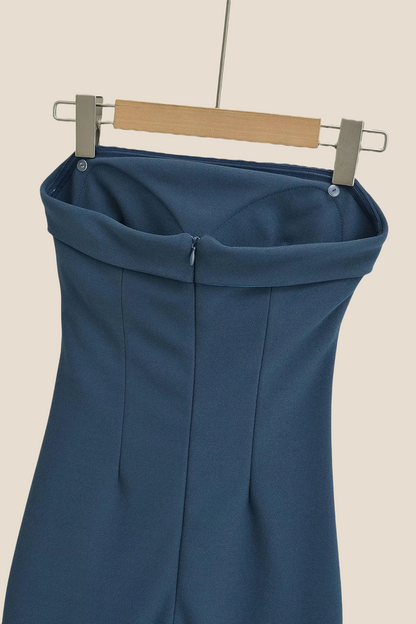 Navy Blue Convertible Bodycon Short Dress