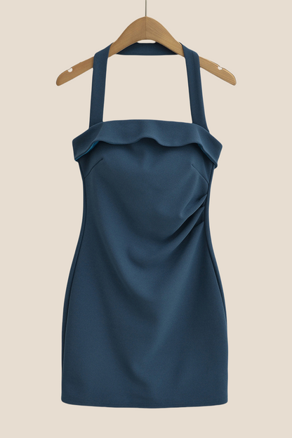Navy Blue Convertible Bodycon Short Dress