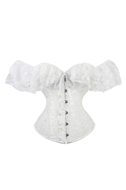 Lace Off the Shoulder Purple Corset