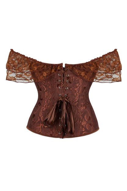 Lace Off the Shoulder Purple Corset