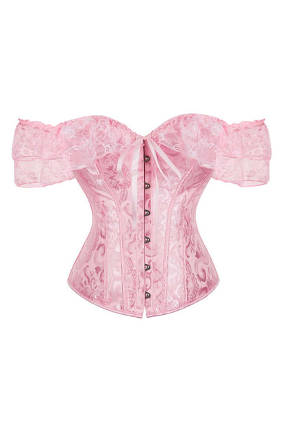 Lace Off the Shoulder Purple Corset